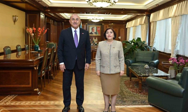 Çavuşoğlu, Azerbaycan Milli Meclis Başkanı Gafarova ile görüştü