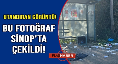 Çöp içindeki durak tepkiye neden oldu