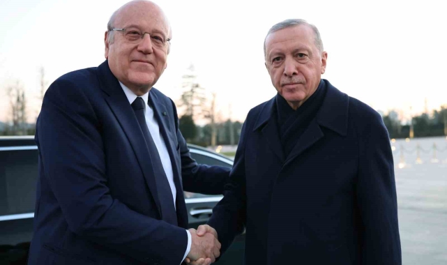 Cumhurbaşkanı Erdoğan, Lübnan Başbakanı Mikati'yi resmi törenle karşıladı