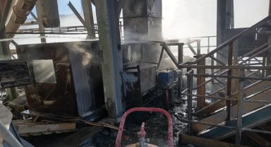 Düzce'de çimento fabrikasında çıkan yangın söndürüldü
