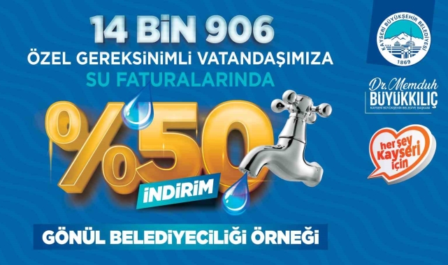 'Engelli dostu' başkandan özel destek: 14 bin 906 kişiye su faturasında yüzde 50 indirim