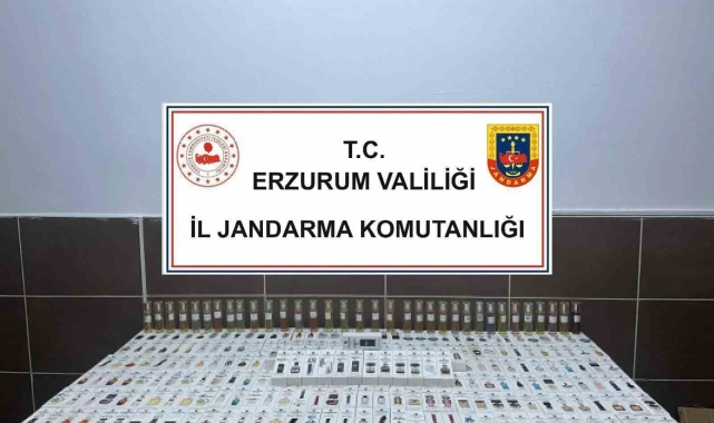 Erzurum'da gümrük kaçağı parfüm ele geçirildi