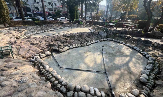 Fatih Parkı süs havuzu bakım ve onarım çalışmaları tamamlandı