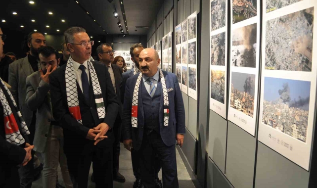 'Filistin'in Kayıp Nesli: Sessiz Çığlıklar' sergisi Büyükelçi Mustafa'nın katılımıyla açıldı