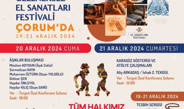 Geleneksel El Sanatları Festivali başlıyor