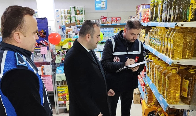 Gerze'de marketlerde fiyat ve etiket denetimi yapıldı