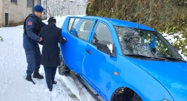 Giresun'da diyaliz hastası jandarma ekiplerince hastaneye ulaştırıldı