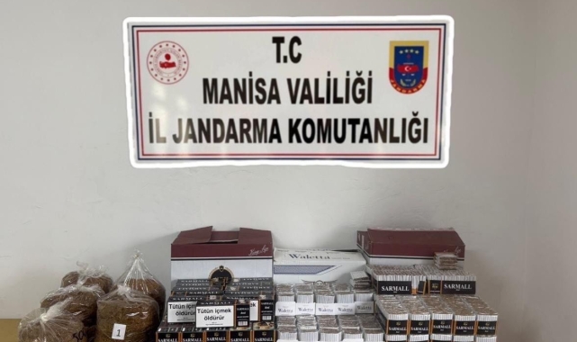 Gördes'te kaçak tütün operasyonu