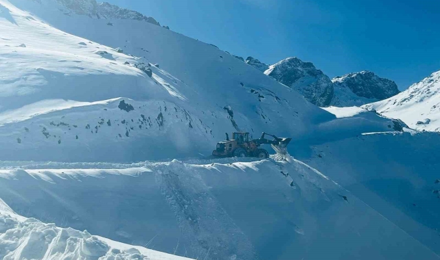 Hakkari'de karla mücadele çalışması