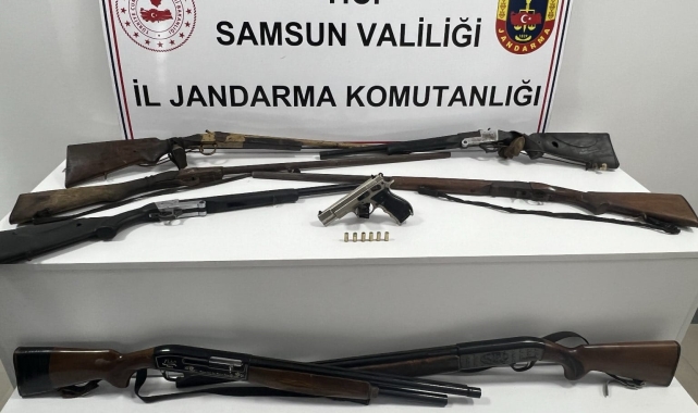Jandarma 7 ruhsatsız tüfek ele geçirdi