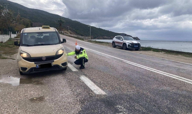 Jandarma'dan kış lastiği denetimi; 50 araca ceza