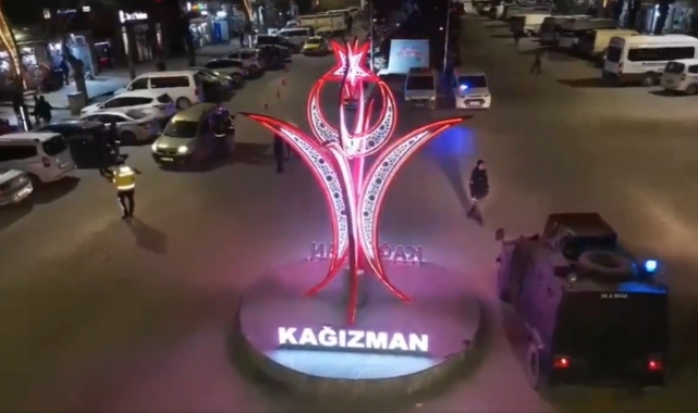 Kağızman'da asayiş ve güvenlik uygulaması gerçekleştirildi