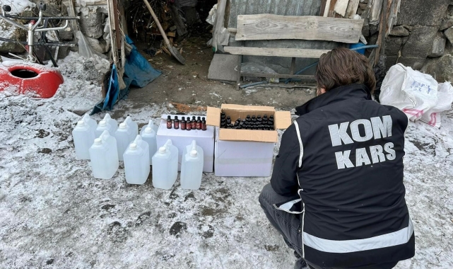 Kars'ta kaçak içki operasyonu