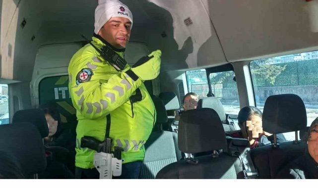 Kars'ta okul servislerine denetim yapıldı