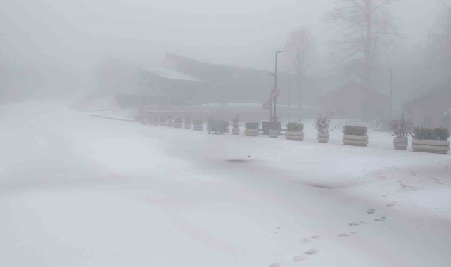 Kartepe'de kar yağışı etkili oluyor