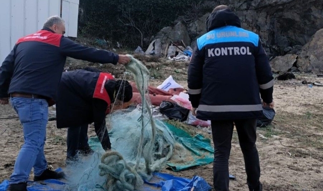 Kırklareli'nde kaçak serilen ağ el geçirildi