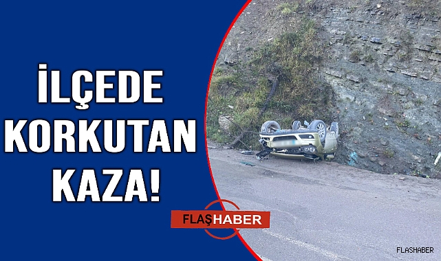 Kontrolden çıkan otomobil takla attı