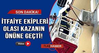 Kopan beton parçası, sokakta panik yaşattı