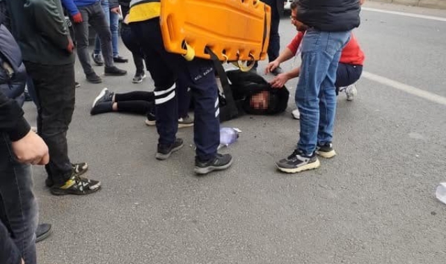 Mardin'de cip sürücüsü önce yayaya çarptı, sonra refüje çıktı