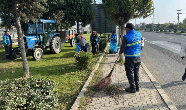 Nazilli Belediyesi ekiplerinden karayolu bölgesinde çalışma