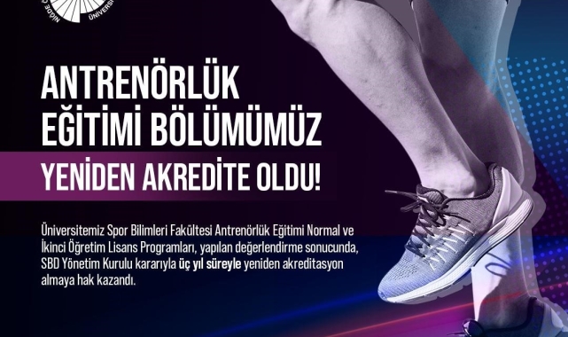 NÖHÜ'nün Antrenörlük Eğitimi Bölümü yeniden akredite oldu