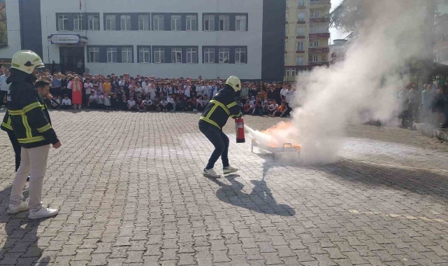 Ordu'da 22 bin 525 öğrenciye yangın eğitimi verildi