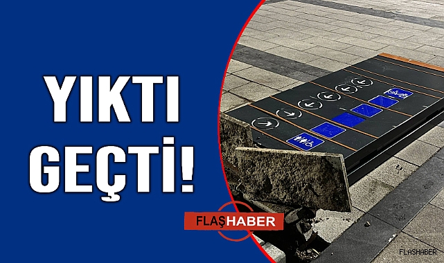 Rüzgâr tezgâhı devirip tabelayı kökünden söktü