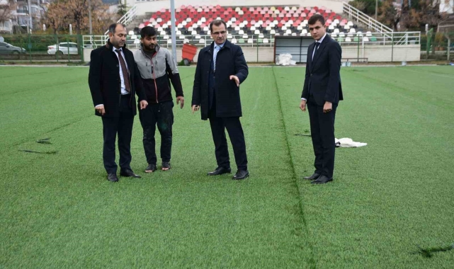 Salihli Kaymakamı Güldoğan, çalışmaları yerinde inceledi