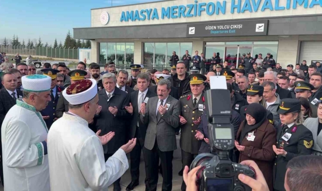 Şehit Teğmen Tunahan Dağlı'nın cenazesi Amasya'da karşılandı