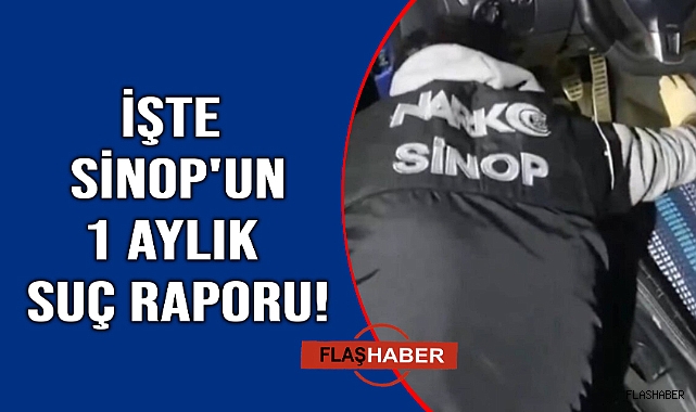 Sinop'un bir aylık asayiş raporu yayımlandı
