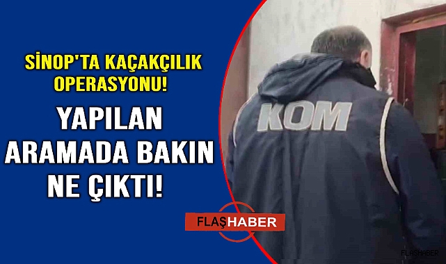 Sinop'ta kaçakçılık operasyonu