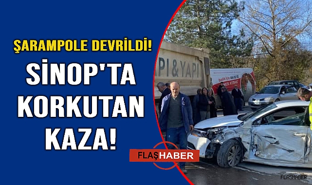 Sinop - Türkeli yolunda korkutan kaza