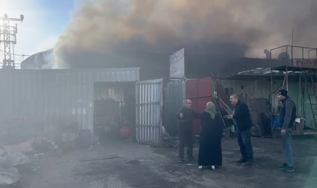 Tekirdağ'da tır parkında yangın paniği