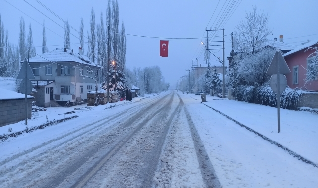 Tokat'ın ilçelerinde kar yağışı etkili oldu