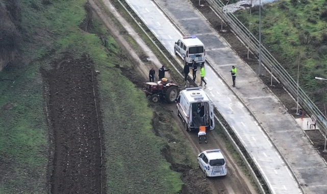 Tokat'ta devrilen traktörün sürücüsü öldü