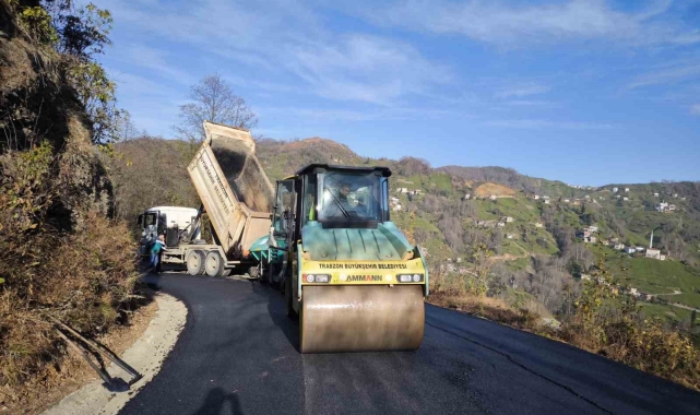 Trabzon'da asfalt ve beton yol yatırımları 2024 yılında da sürdü