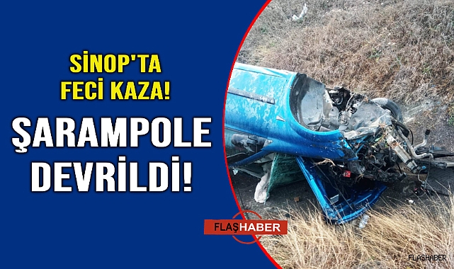 Otomobil şarampole devrildi: 2 yaralı