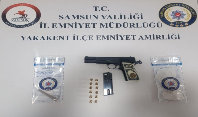 Yakakent'te uyuşturucu ve silah ele geçirildi