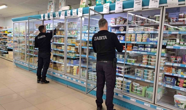 Zabıta ekiplerinden İnönü'de market ve gıda işletmelerine sıkı denetim