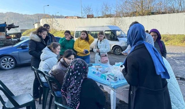 Zonguldak'ta Roman vatandaşlar sağlık taramasından geçti