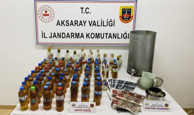 Aksaray'da kahvehaneye sahte içki operasyonu: 2 gözaltı
