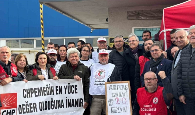 Arıtaş fabrikasında grev 20'nci gününde: Başkan Mirza işçilerle dayanışma mesajı verdi