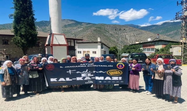 Artvin'de jandarma ekipleri şiddetle mücadele çalışmalarını sürdürüyor