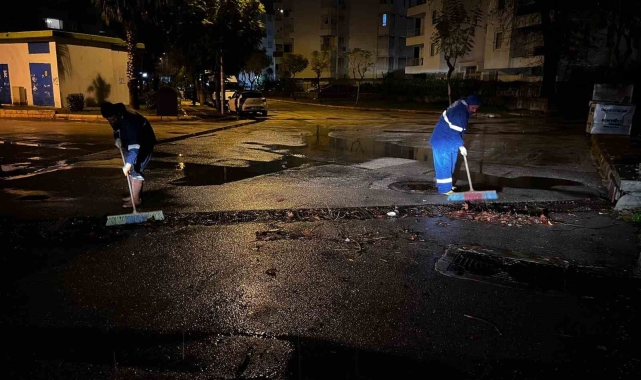 ASAT ekiplerinin yağmur mesaisi gece boyunca sürdü