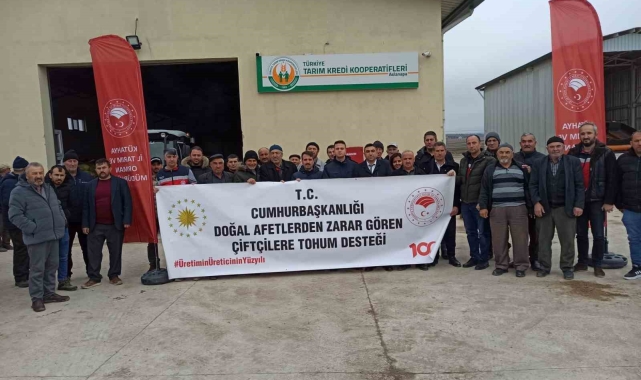 Aslanapa'da doğal afetlerden zarar gören 147 çiftçiye sertifikalı nohut tohumu desteği