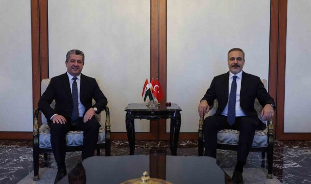 Bakan Fidan IKBY Başbakanı Barzani'yi kabul etti