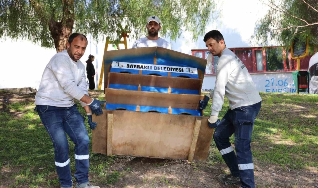 Bayraklı'da sokak kedilerine yeni yuva