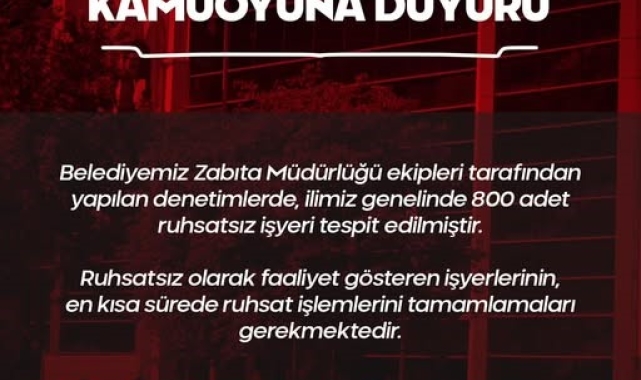 Belediye Başkanı açıkladı: Amasya'da 800 işyeri ruhsatsız çıktı