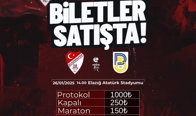 Belediye Derincespor maçı biletleri satışta