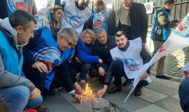 Birleşik Kamu-İş'ten TÜİK önünde eylem